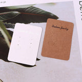 100pcs Rectangle Brown Earrings Display Cards DIY Jewelry Packing Tags