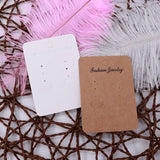 100pcs Rectangle Brown Earrings Display Cards DIY Jewelry Packing Tags