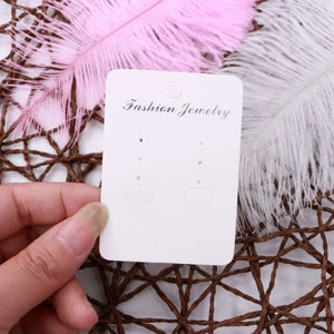 100pcs Rectangle Brown Earrings Display Cards DIY Jewelry Packing Tags
