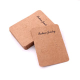 100pcs Rectangle Brown Earrings Display Cards DIY Jewelry Packing Tags