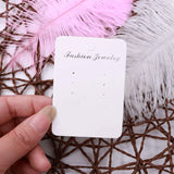 100pcs Rectangle Brown Earrings Display Cards DIY Jewelry Packing Tags