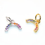 Rainbow Shape Zircon Charms Bracelet Findings