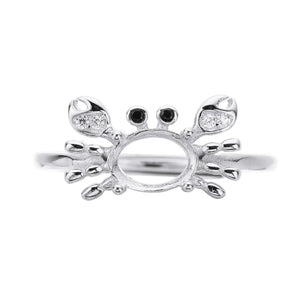Animal Crab 925 Sterling Silver Ring Setting