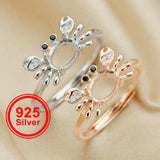 Animal Crab 925 Sterling Silver Ring Setting