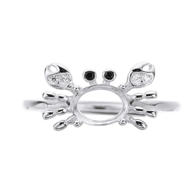 Animal Crab 925 Sterling Silver Ring Setting