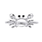 Animal Crab 925 Sterling Silver Ring Setting