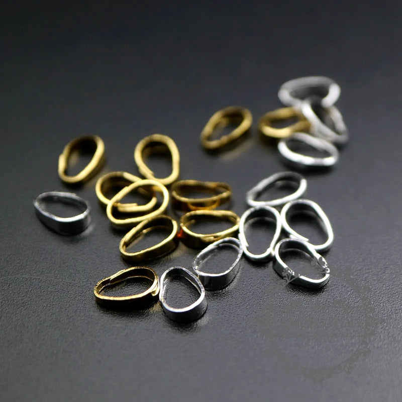 5x7mm Gold/Silver Pendant Bail DIY Supplies