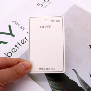 100pcs Jewelry Packaging Cards for Silver Necklace Bracelet Pendant