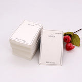 100pcs Jewelry Packaging Cards for Silver Necklace Bracelet Pendant