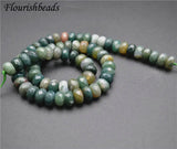 5x8mm Faceted Natural Mix Colors Agate Gemstone Rondelle Spacer Beads