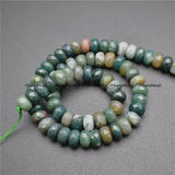 5x8mm Faceted Natural Mix Colors Agate Gemstone Rondelle Spacer Beads