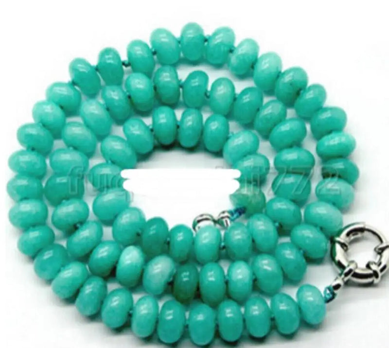 5x8mm Flat Round Abacus Necklace