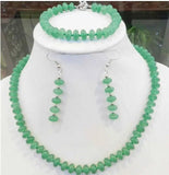 5x8mm Green Natural Emerald Abacus Beads Necklace Bracelets Earrings