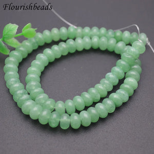 5x8mm Green Malay Jade Stone Rondelle Spacer Beads 5 Strands/lot
