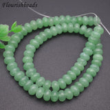 5x8mm Green Malay Jade Stone Rondelle Spacer Beads 5 Strands/lot