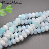 5x8mm Light Agate Faceted Rondelle Beads for Diy Jewelry 1-5 Strands/lot