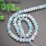 5x8mm Light Agate Faceted Rondelle Beads for Diy Jewelry 1-5 Strands/lot