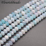 5x8mm Light Agate Faceted Rondelle Beads for Diy Jewelry 1-5 Strands/lot
