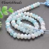 5x8mm Light Agate Faceted Rondelle Beads for Diy Jewelry 1-5 Strands/lot