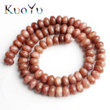 5x8mm Morganite Angelite Stone Beads Round Rondelle Loose Spacer Beads