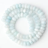 5x8mm Natural Aquamarine Rondelle Beads for Jewelry Making
