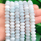 5x8mm Natural Aquamarine Rondelle Beads for Jewelry Making