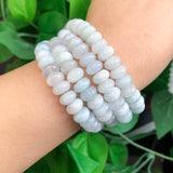 5x8mm Natural Aquamarine Rondelle Beads for Jewelry Making