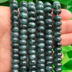 5x8mm Dark Jades Rondelle Stone Beads for Jewelry Making