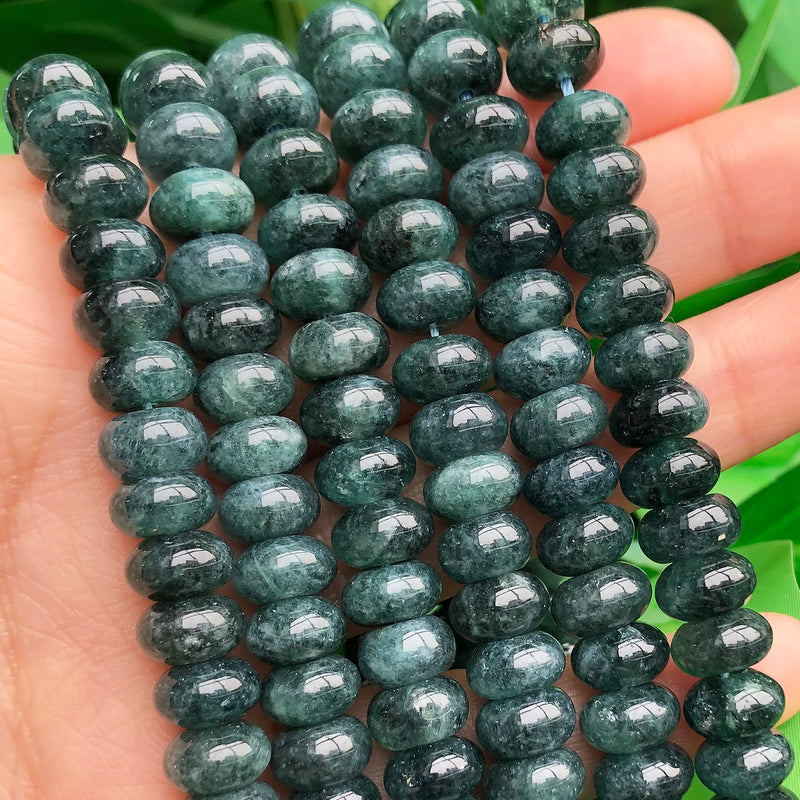 5x8mm Dark Jades Rondelle Stone Beads for Jewelry Making