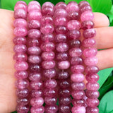 5x8mm Fuschia Tourmaline Rondelle Stone Beads