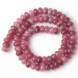 5x8mm Fuschia Tourmaline Rondelle Stone Beads
