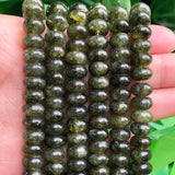 5x8mm Green Jades Rondelle Loose Beads for DIY Jewelry Making