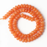 5x8mm Orange Jades Rondelle Stone Spacer Beads for Jewelry Making