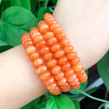 5x8mm Orange Jades Rondelle Stone Spacer Beads for Jewelry Making