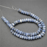 5x8mm Natural Sodalite Matte Rondelle Spacer Beads