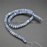 5x8mm Natural Sodalite Matte Rondelle Spacer Beads