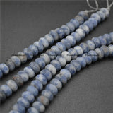 5x8mm Natural Sodalite Matte Rondelle Spacer Beads