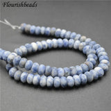 5x8mm Natural Sodalite Matte Rondelle Spacer Beads