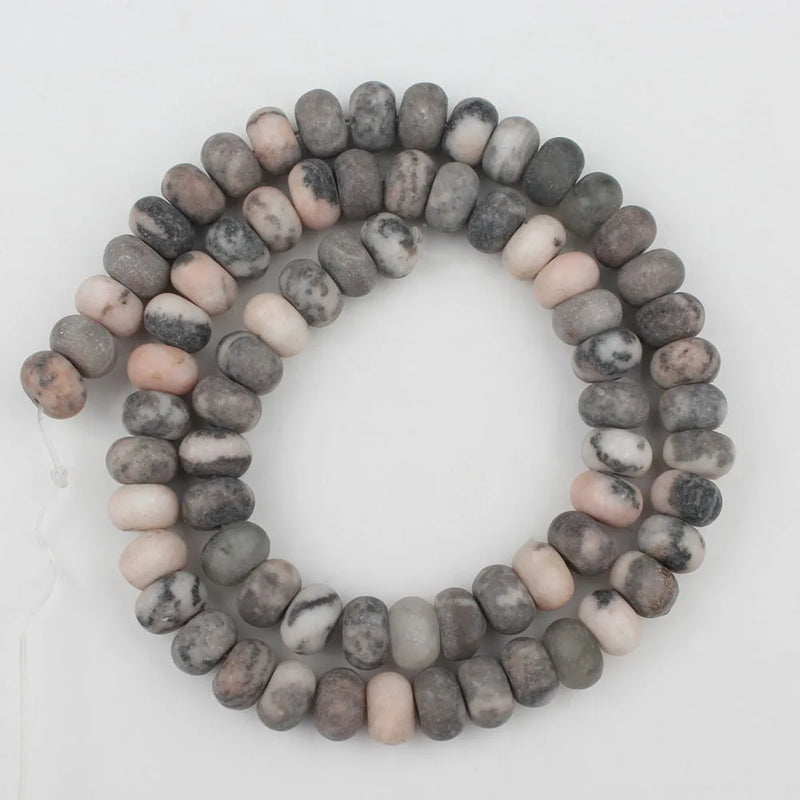 5x8mm Natural Stone Matte Beads for DIY Bracelets