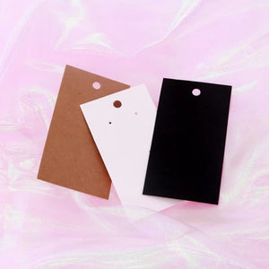 100pcs Rectangle Shape Earring Display Cards - Jewelry Tassel Earrings Hang Tags