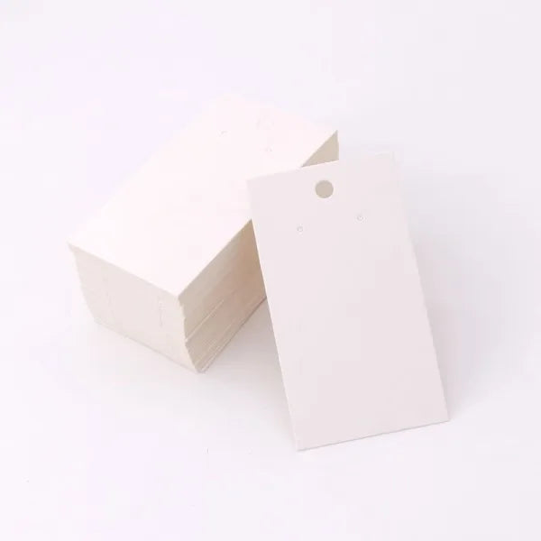 100pcs Rectangle Shape Earring Display Cards - Jewelry Tassel Earrings Hang Tags