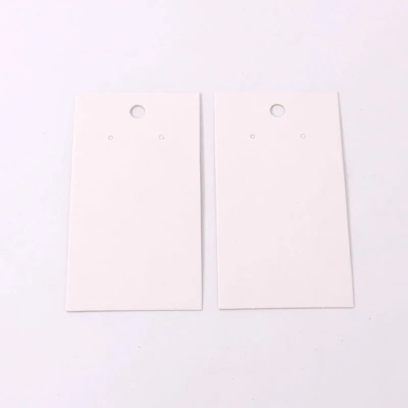 100pcs Rectangle Shape Earring Display Cards - Jewelry Tassel Earrings Hang Tags