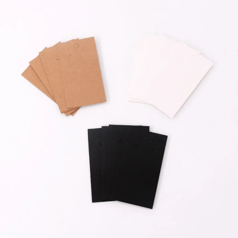 100pcs Rectangle Shape Earring Display Cards - Jewelry Tassel Earrings Hang Tags