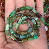 5x9mm Natural Green Opal Stone Beads 15'' Tube Column Spacer