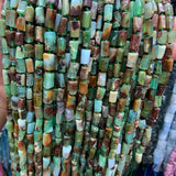 5x9mm Natural Green Opal Stone Beads 15'' Tube Column Spacer