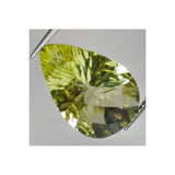 6.07ct Lemon Quartz Pear Cut Concave Chessboard