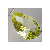 6.07ct Lemon Quartz Pear Cut Concave Chessboard