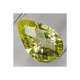6.07ct Lemon Quartz Pear Cut Concave Chessboard
