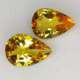 6.08ct Citrine Pear Cut 13x9mm 2pc