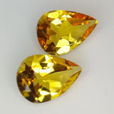 6.08ct Citrine Pear Cut 13x9mm 2pc